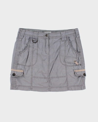 Y2k 00s Grey Cargo Skirt - M