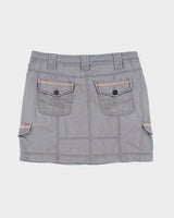 Y2k 00s Grey Cargo Skirt - M