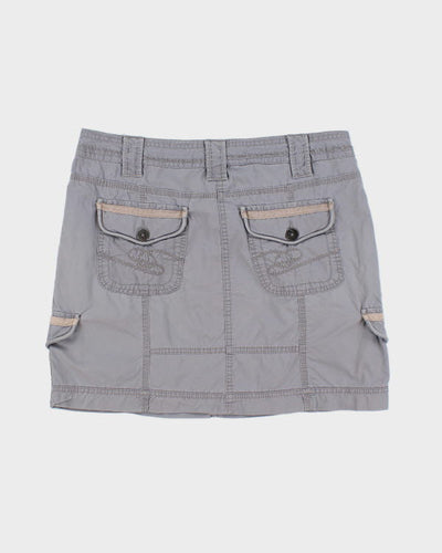 Y2k 00s Grey Cargo Skirt - M
