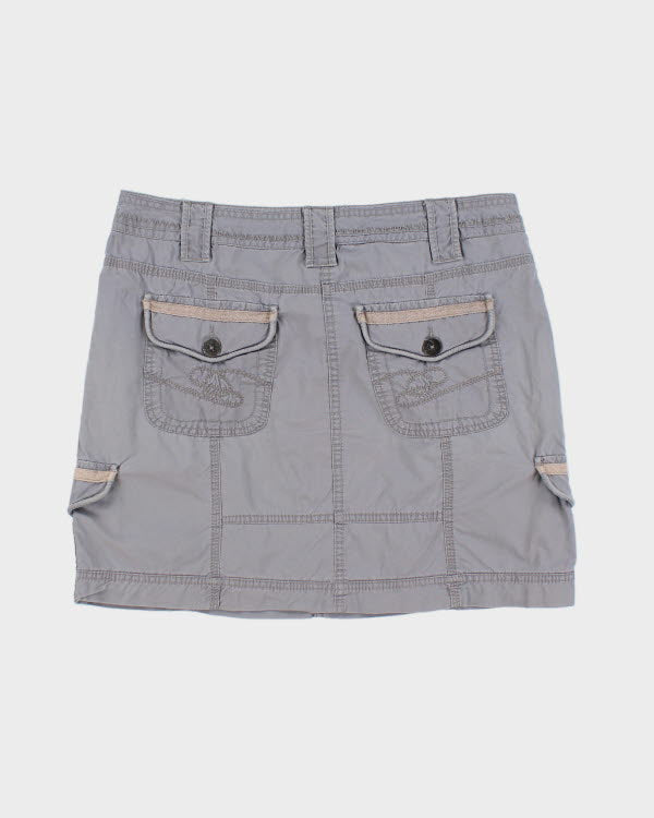 Y2k 00s Grey Cargo Skirt - M