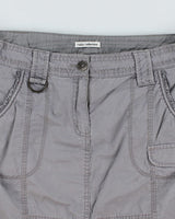 Y2k 00s Grey Cargo Skirt - M