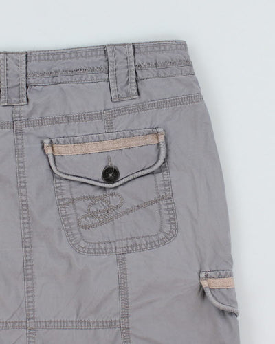 Y2k 00s Grey Cargo Skirt - M