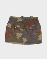 Y2k 00s Camo Mini Skirt - XS