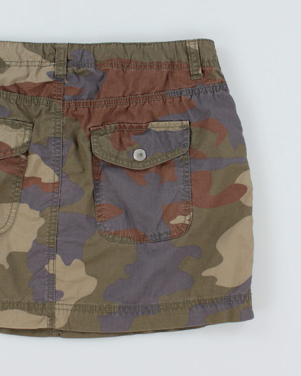 Y2k 00s Camo Mini Skirt - XS