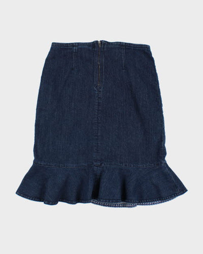 Y2k 00s Laura Ashley Fish Tale Denim Skirt - S