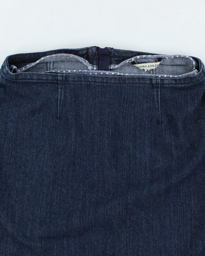 Y2k 00s Laura Ashley Fish Tale Denim Skirt - S