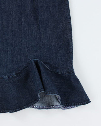 Y2k 00s Laura Ashley Fish Tale Denim Skirt - S