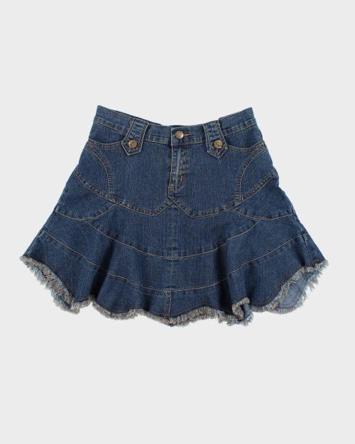 Y2k 00s 2 Hot Jeans Flared Denim Skirt - XS