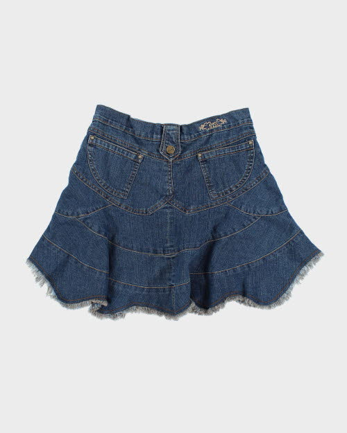 Y2k 00s 2 Hot Jeans Flared Denim Skirt - XS