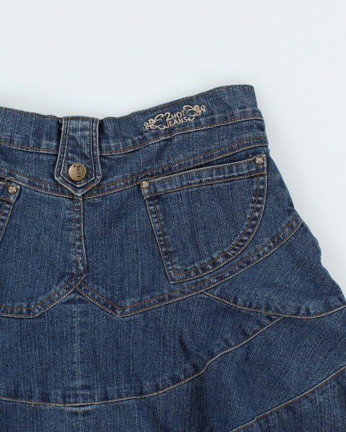 Y2k 00s 2 Hot Jeans Flared Denim Skirt - XS