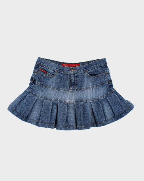 Y2k 00s Foxy Jeans Pleated Denim Skirt - S
