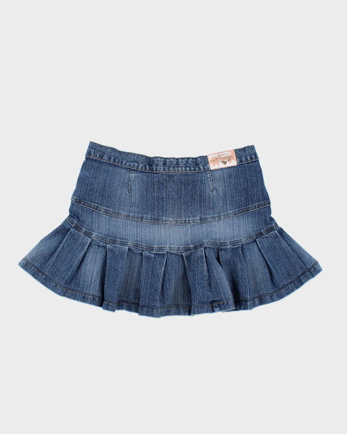 Y2k 00s Foxy Jeans Pleated Denim Skirt - S