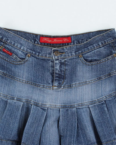 Y2k 00s Foxy Jeans Pleated Denim Skirt - S