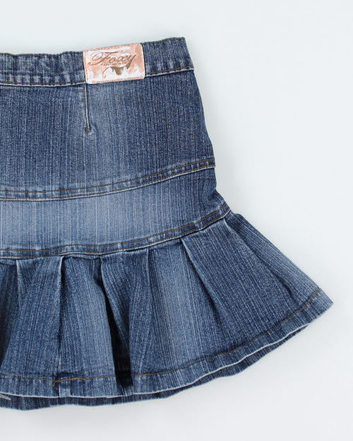 Y2k 00s Foxy Jeans Pleated Denim Skirt - S