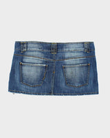 Y2k 00s Zip Denim Mini Skirt - M
