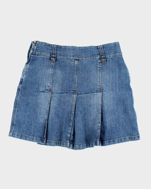 Y2k 00s 725 Pleated Denim Skirt - XS