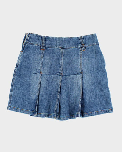 Y2k 00s 725 Pleated Denim Skirt - XS