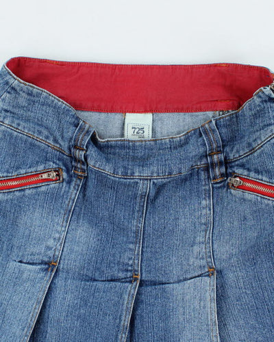 Y2k 00s 725 Pleated Denim Skirt - XS