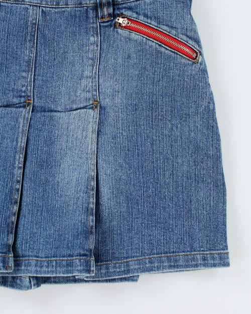Y2k 00s 725 Pleated Denim Skirt - XS