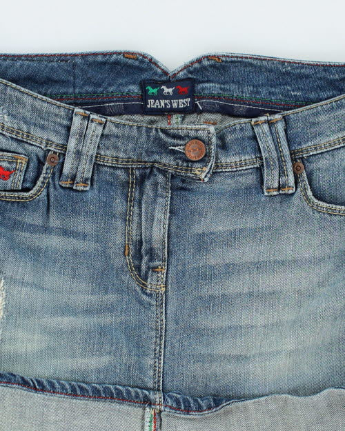 Y2k 00s Jeans West Denim Skirt - S