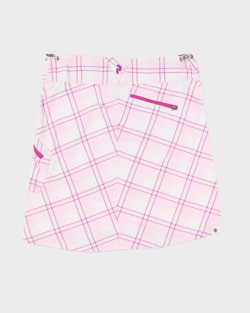 Y2k 00s Pink Check Skirt - M