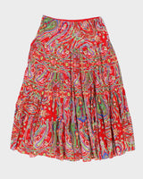 Ralph Lauren Red Tiered Skirt - S