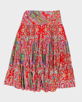 Ralph Lauren Red Tiered Skirt - S
