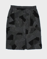 Vintage La Firma Patchwork Suede Skirt - XS