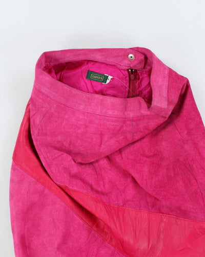 Vintage Danier Pink Suede Skirt - XS