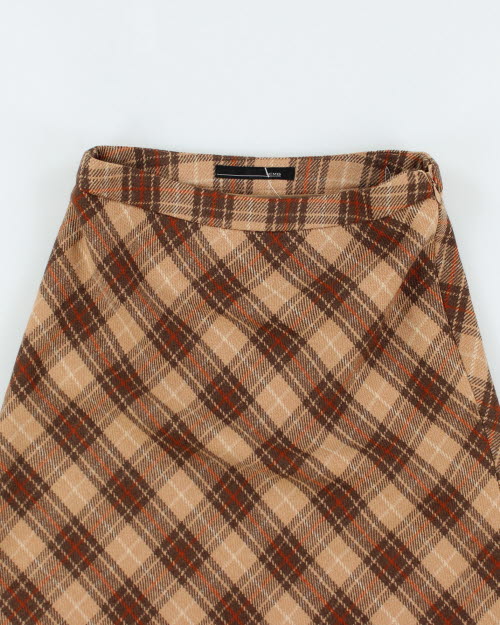Y2k 00s CMG Plaid Wool Skirt - XS