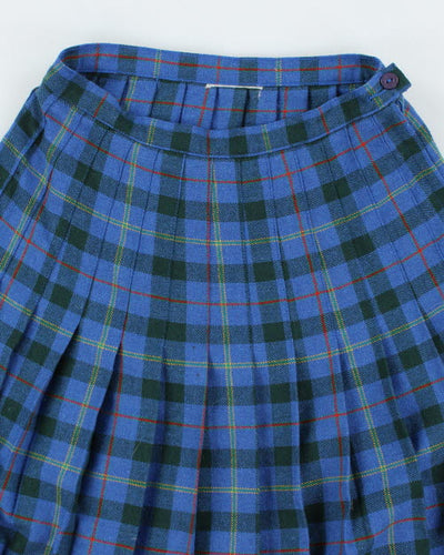 Tan F Jay Wool Plaid Skirt - XS