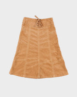 Y2k 00s Lord Kitsch Lace-up Velvet Skirt - XS