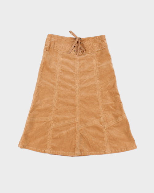 Y2k 00s Lord Kitsch Lace-up Velvet Skirt - XS