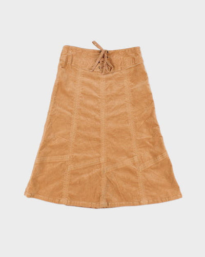 Y2k 00s Lord Kitsch Lace-up Velvet Skirt - XS