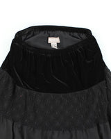 Y2k 00s Tan Jay Velvet Tiered Skirt - M