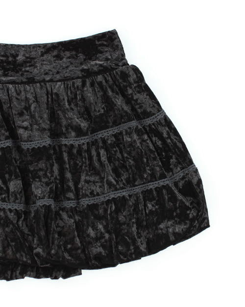 Y2k 00s Urban Behaviour Velvet Bubble Skirt - L