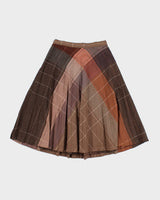 Vintage Wool Blend Checked Skirt - XS