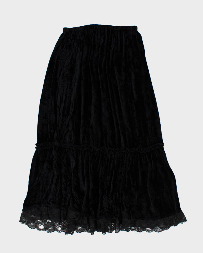 Y2k 00s Jypsy Jeans Velour Skirt - M