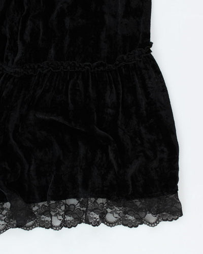 Y2k 00s Jypsy Jeans Velour Skirt - M