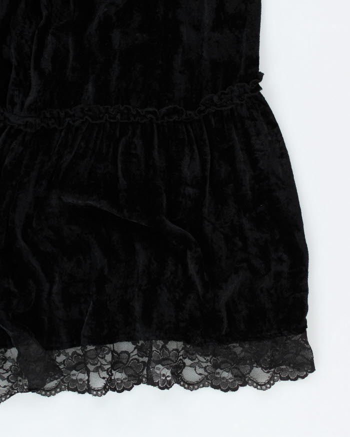 Y2k 00s Jypsy Jeans Velour Skirt - M
