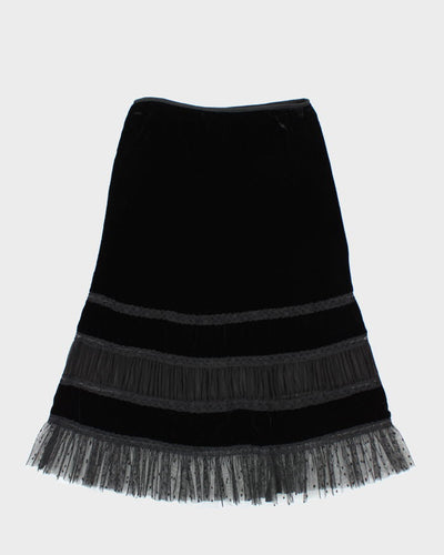 Vintage Polo Jeans Velvet Silk Skirt - S