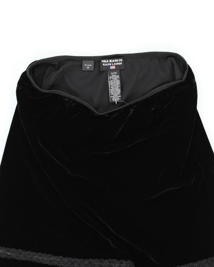 Vintage Polo Jeans Velvet Silk Skirt - S