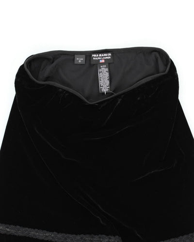 Vintage Polo Jeans Velvet Silk Skirt - S