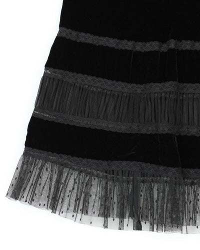 Vintage Polo Jeans Velvet Silk Skirt - S