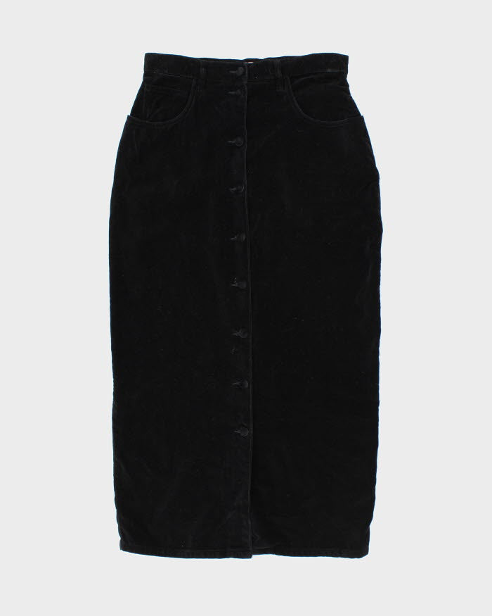 Vintage 90s Sostanza Velvet Button Skirt - S