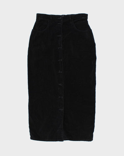 Vintage 90s Sostanza Velvet Button Skirt - S