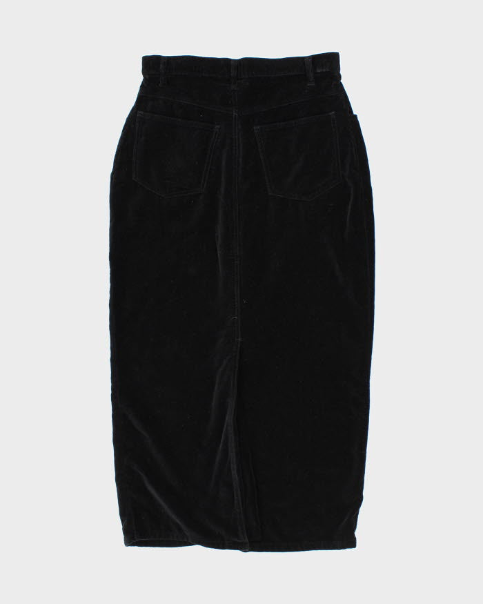 Vintage 90s Sostanza Velvet Button Skirt - S