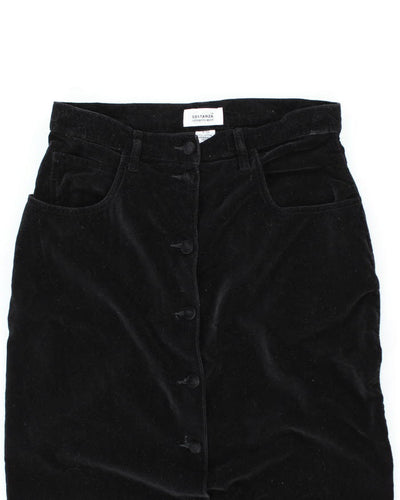 Vintage 90s Sostanza Velvet Button Skirt - S