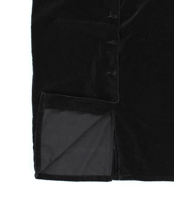 Vintage 90s Sostanza Velvet Button Skirt - S