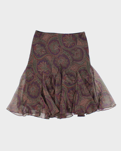 Ralph Lauren Paisley Pattern Skirt - M